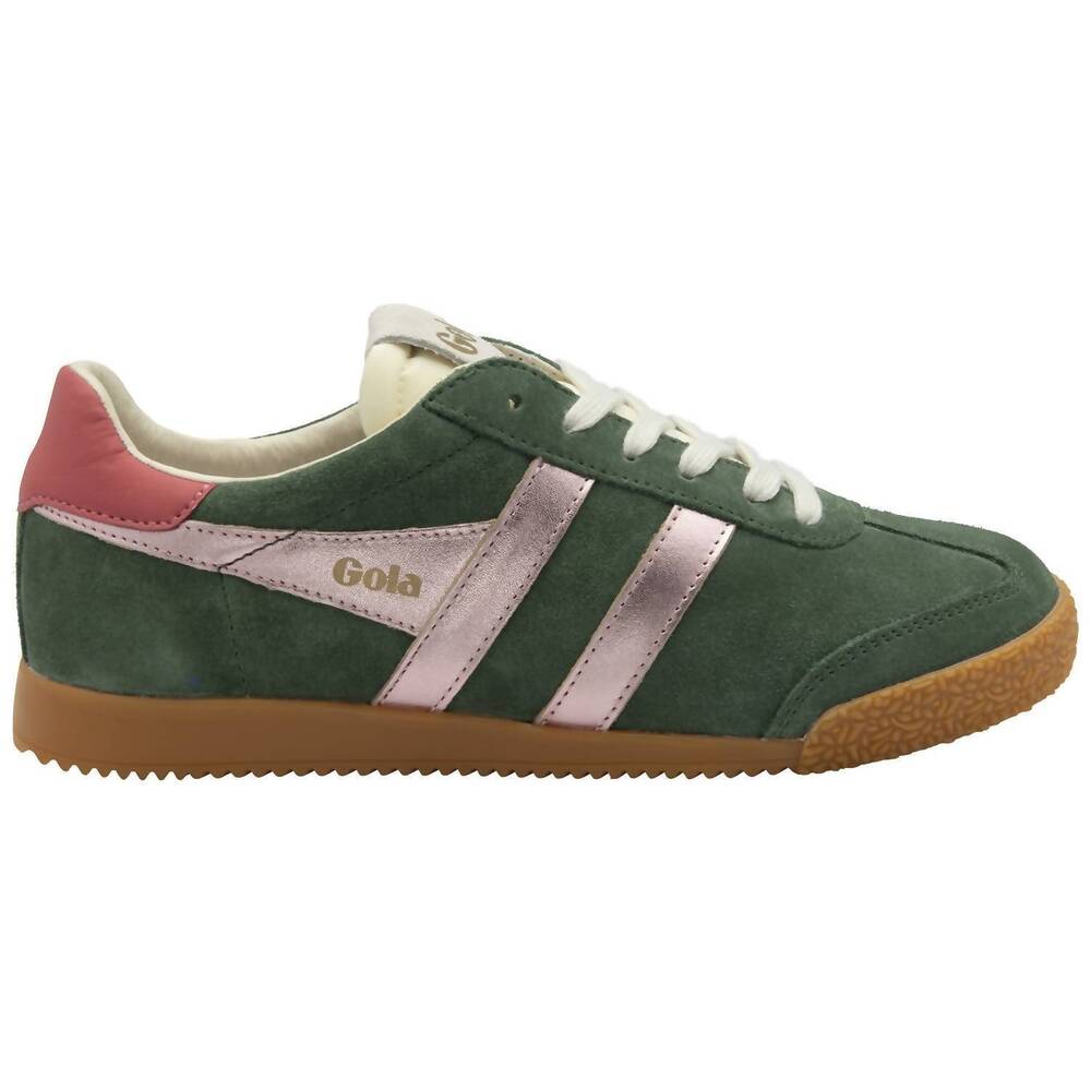 NEW GOLA women's elan glitz sneakers in evergreen/pink/coral